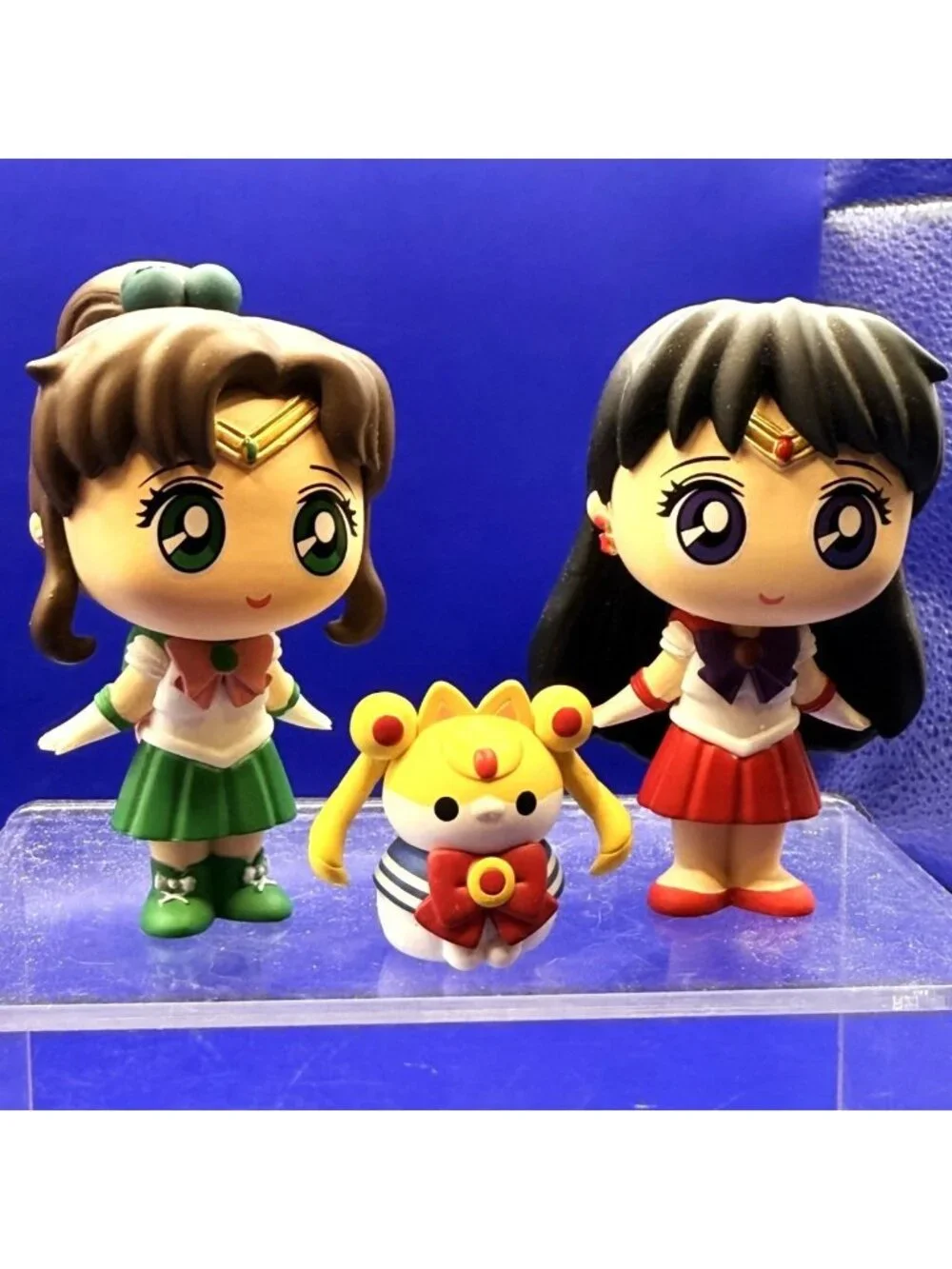 Funko Sailor Moon Mini Figure Lot Sailor Jupiter Sailor Mars Hello Kitty Mascot